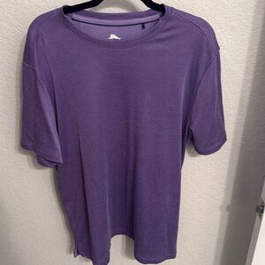 Tommy Bahama men’s short-sleeve crew neck T-shirt — purple micro stripe
